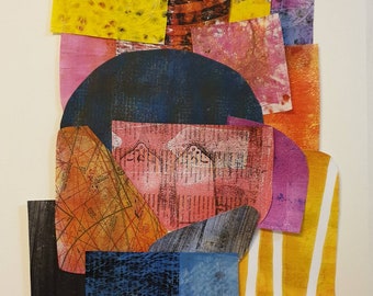 Papel para collage artístico, retazos de papel para collage, materiales para collage, retazos de papel pintado, set de inspiración para collage artístico, collage de papel, tamaño A5