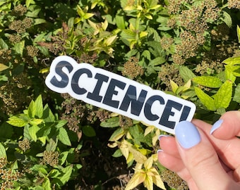 Science Waterbottle Sticker, Cute Science Decal, Funny Gift Sticker, Science Lover Gift, Science Themed