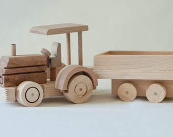 Handmade tractor, farmer tractor, tractor, wooden toys, toy, wooden tractor, montessori toys, farmer tractor, gift, handmade,natural toys