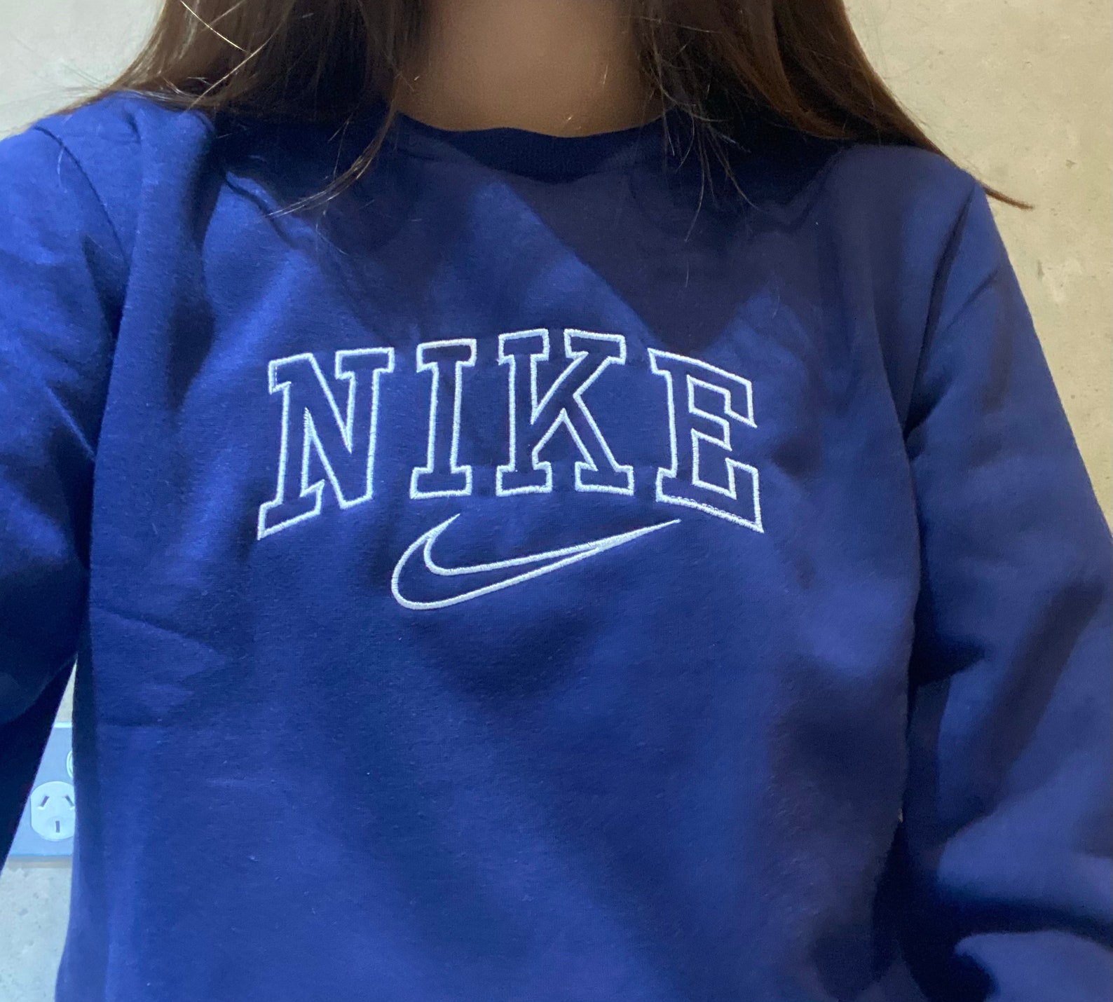 Nike embroided sweatshirt Clearance