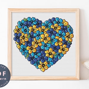 Cross Stitch Pattern Heart Of Flowers PDF #357