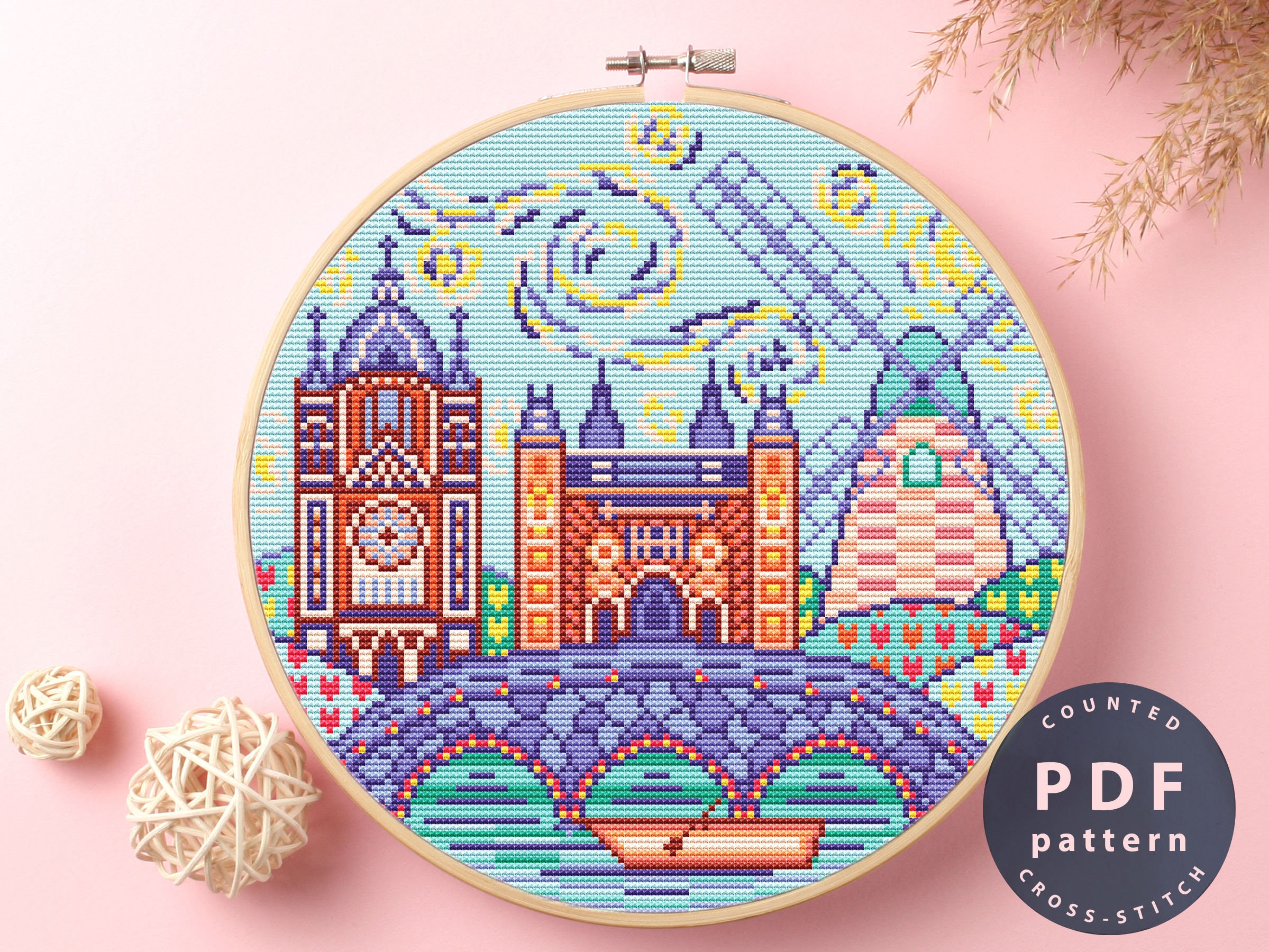 Amsterdam Cross Stitch Pattern PDF Instant Download Modern Etsy