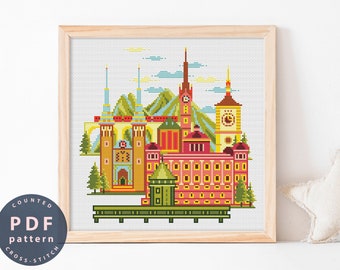 Patrón de punto de cruz Suiza: Kit de manualidades para principiantes (patrón PDF)