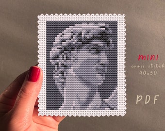 David Cross Stitch Pattern | Cross Stitch Kit | Embroidery Pattern | Cross Stitch |  Do It Yourself | Cross Stitch Pattern | Mini Art