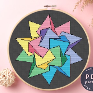 Color Abstraction Cross Stitch Pattern | Cross Stitch Embroidery | Stitch Design Pattern Download | Cross Stitch World #EMX244_2