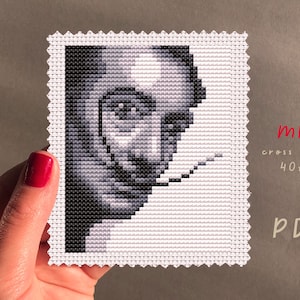 Salvador Dali Cross Stitch Pattern: Beginner Embroidery (PDF Pattern)