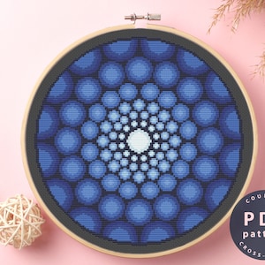 Cross Stitch Pattern Mandala Color Abstraction | Wall Decor | Home Decor DIY | Cross Stitch PDF | Cross Stitch Counted #EMX248_2