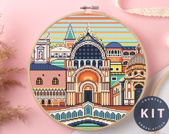 Venice Cross Stitch Kit Beginner #KEMX288