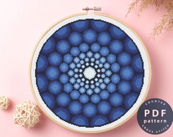 Patrón de punto de cruz "Abstracción de color": Decoración moderna para el hogar (PDF)