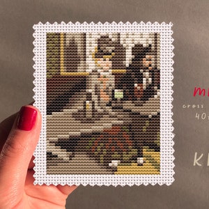 Cross Stitch Edgar Degas The Absinthe Drinker | Beginner Embroidery | Home Decor DIY | Cross Stitch Counted #KEMX475