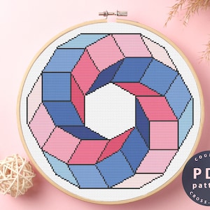 Cross Stitch Pattern Color Abstraction | Wall Decor | Home Decor DIY | Cross Stitch PDF | Cross Stitch Counted #EMX243_1