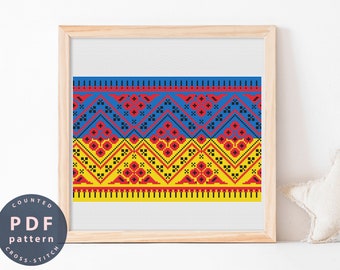 Cross Stitch Pattern Flag #342