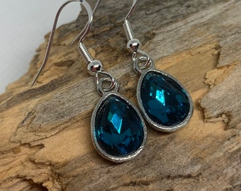 Sterling Silver with Teal stone