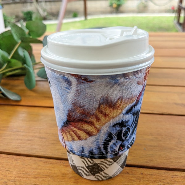 Cat Coffee Sleeve | Reusable Eco-Friendly Cozy