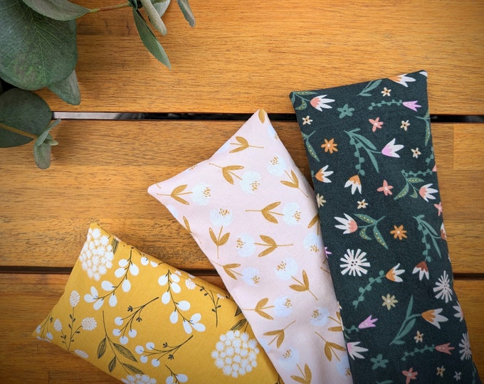 Weighted Eye Pillow Floral Patterns | Lavender or Unscented | Stocking Stuffer | Aromatherapy