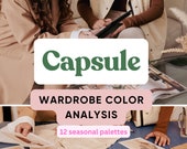 Capsule Wardrobe Seasonal Color Analysis | Personalized Colors Tailored for Your Style | Digital Color Guide