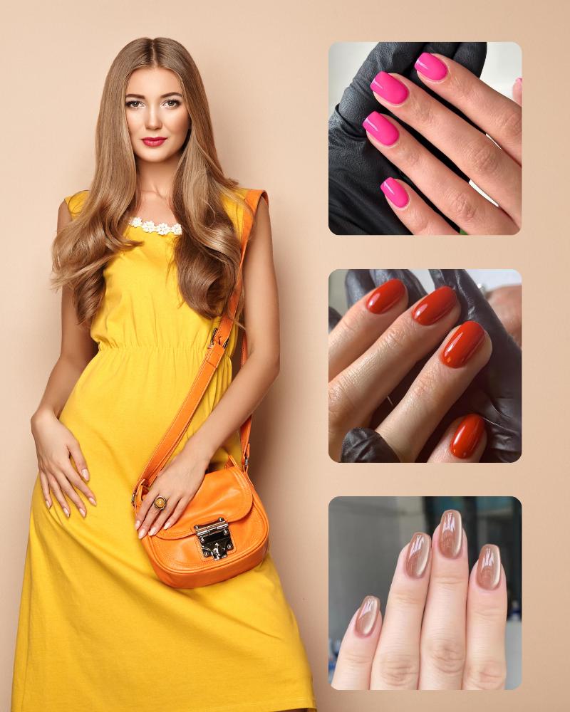 True Spring Press on Nails: Warm Tone Stick-on Nail Trio - Etsy UK