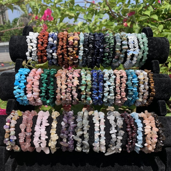 Crystal Chip Bracelet: Stretchy Healing Gemstone Beads