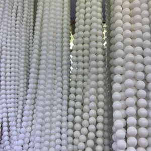 100 Stück Weiße Jade Bodhi Perlen – 8x10 Mm, Mit Loch, Für Schmuckherstellung & Bastelprojekte