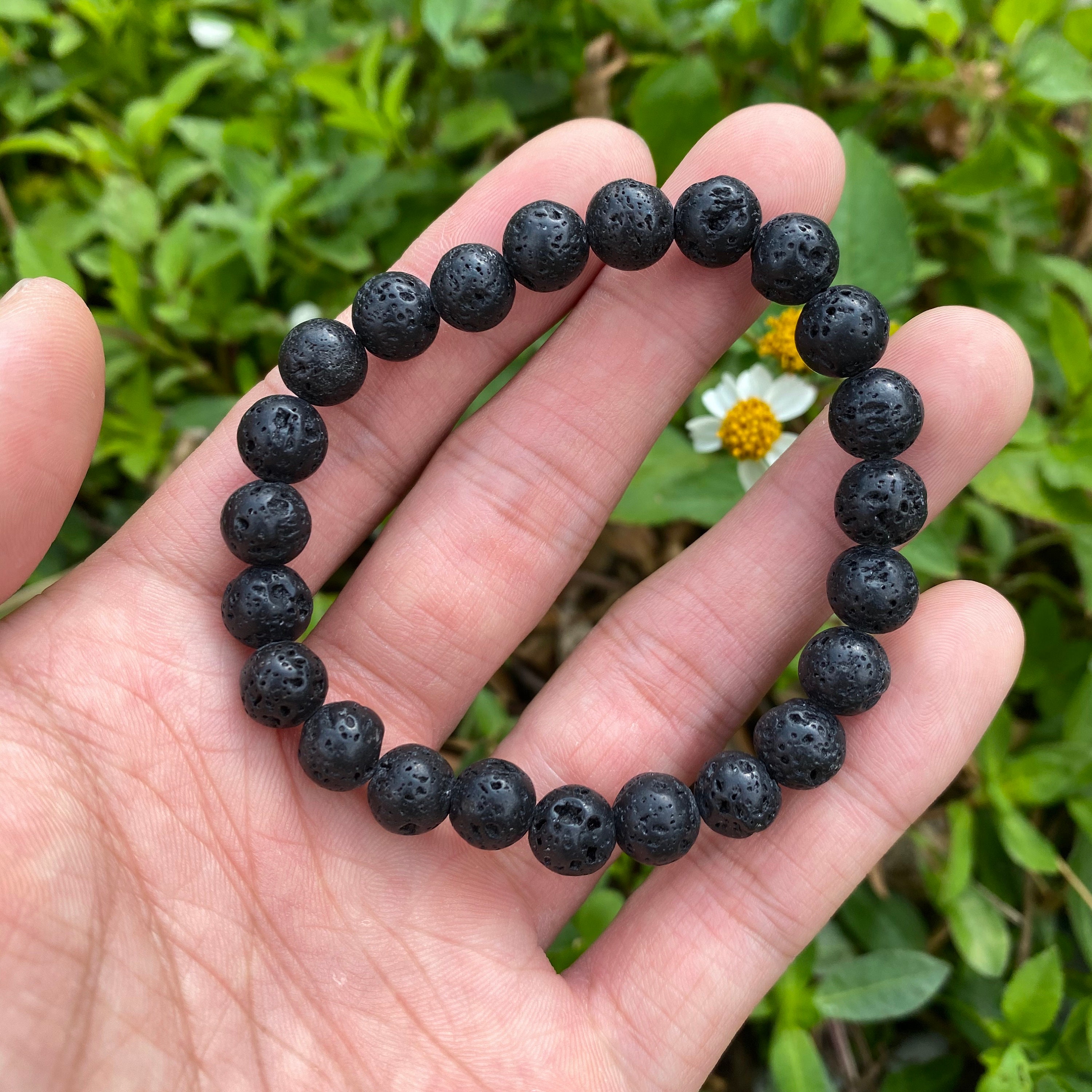 Black Lava stone Bracelet for Shani & Root chakra | Kalyanastrogems