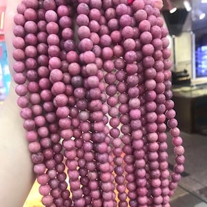 Grade AAA Natural Thulite Quatz Round Beads, DIY Jewelry Making Beads, 15.5 Inch, Full Strand 8MM