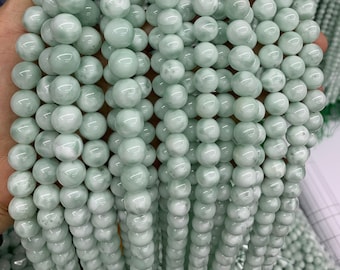Dominikanische Larimar Stein Perlen: Natürlicher Edelstein für DIY Schmuck