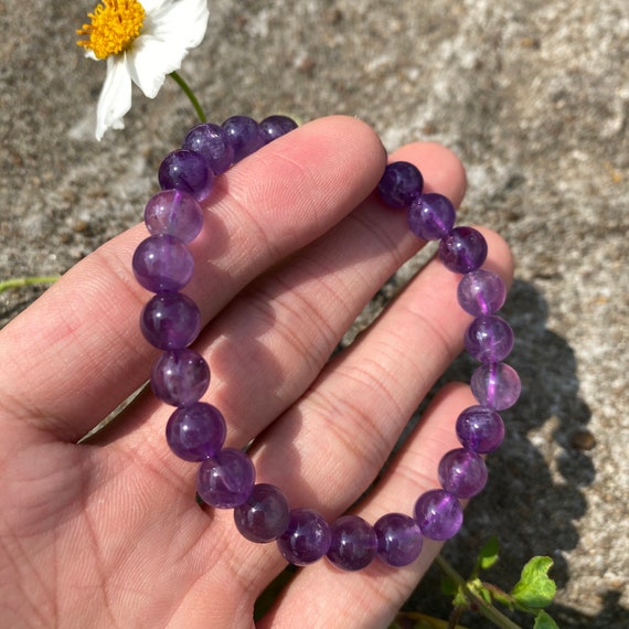 Amethyst cheap bead bracelet