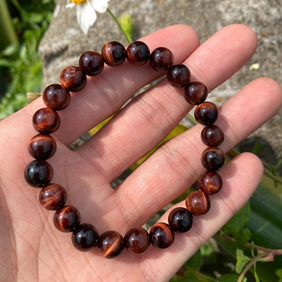 Tiger Eye Bracelet 8MM Beaded Tiger Eye Bracelet For Woman