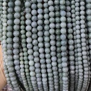 China Jade Perlen 8mm Grün - 45 Stück Naturstein Perlen Für Schmuck