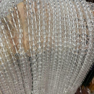Natural Clear Quartz Beads, Rock Crystal Quartz Round Beads, Grade AAA Round Gemstone, Loose Beads Bulk Lot Options, 15.5 Inch Strand