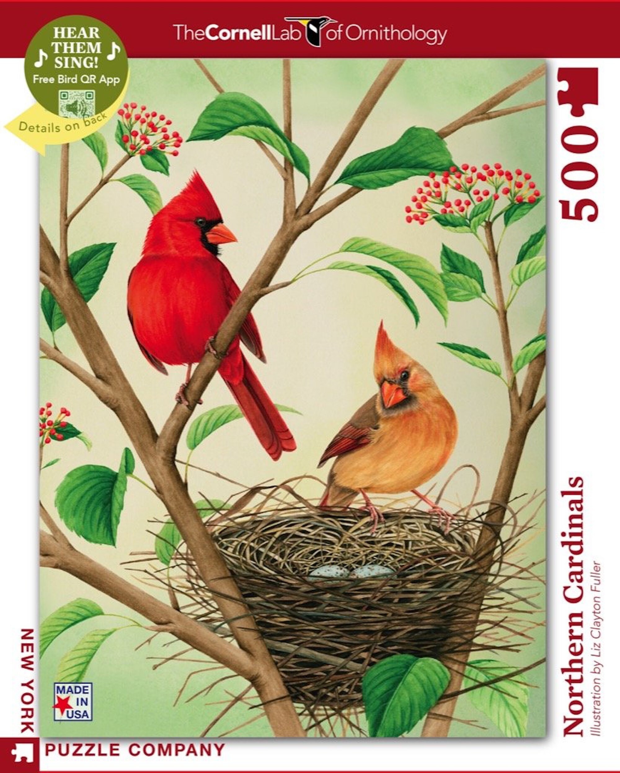 Northern Cardinals Jigsaw Puzzle 500 Pieces New York Puzzle Etsy