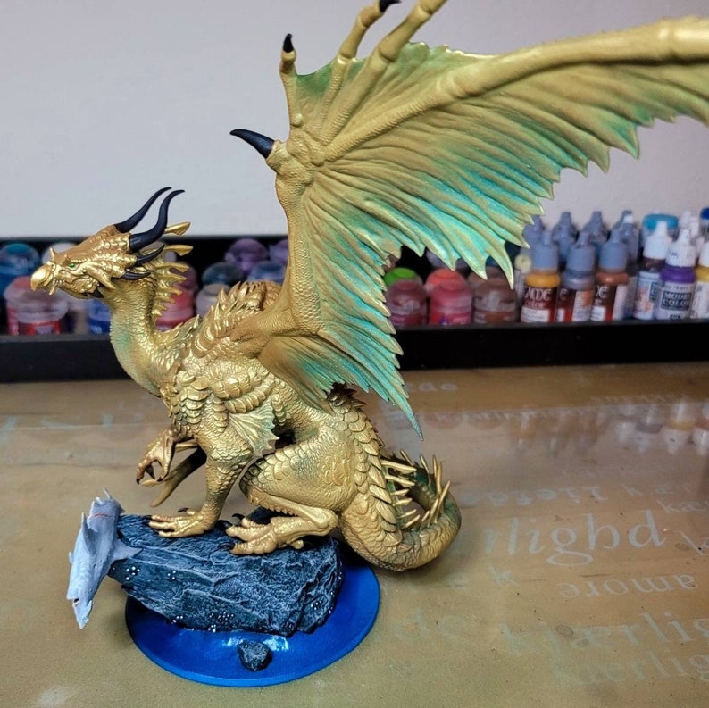 Bronze Dragon Miniature by Lord of the Print 3D Printed Dnd Etsy
