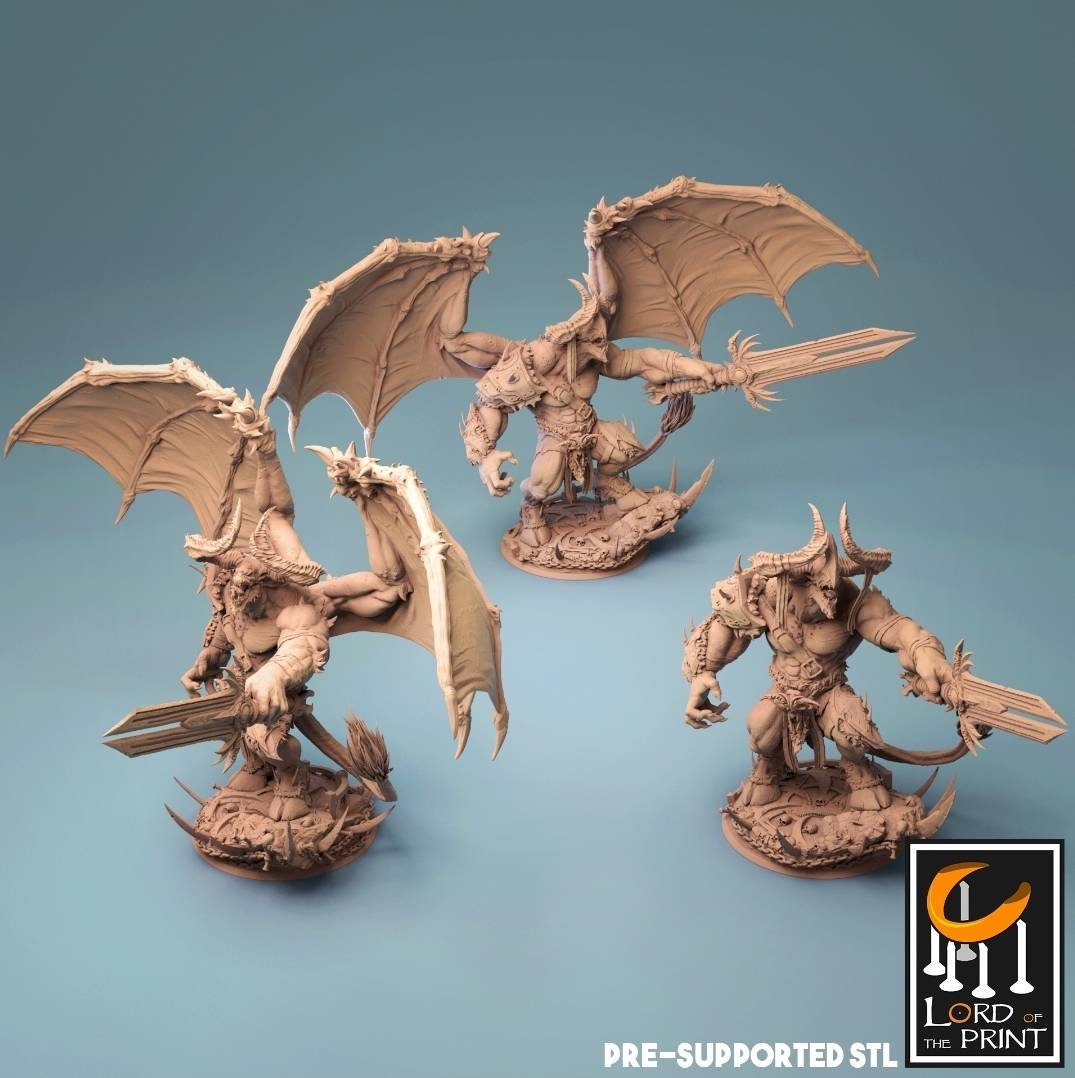 Disciples of War Miniatures by Lord of the Print, 3D Printed Custom DnD Mini, Balor, Demon ...