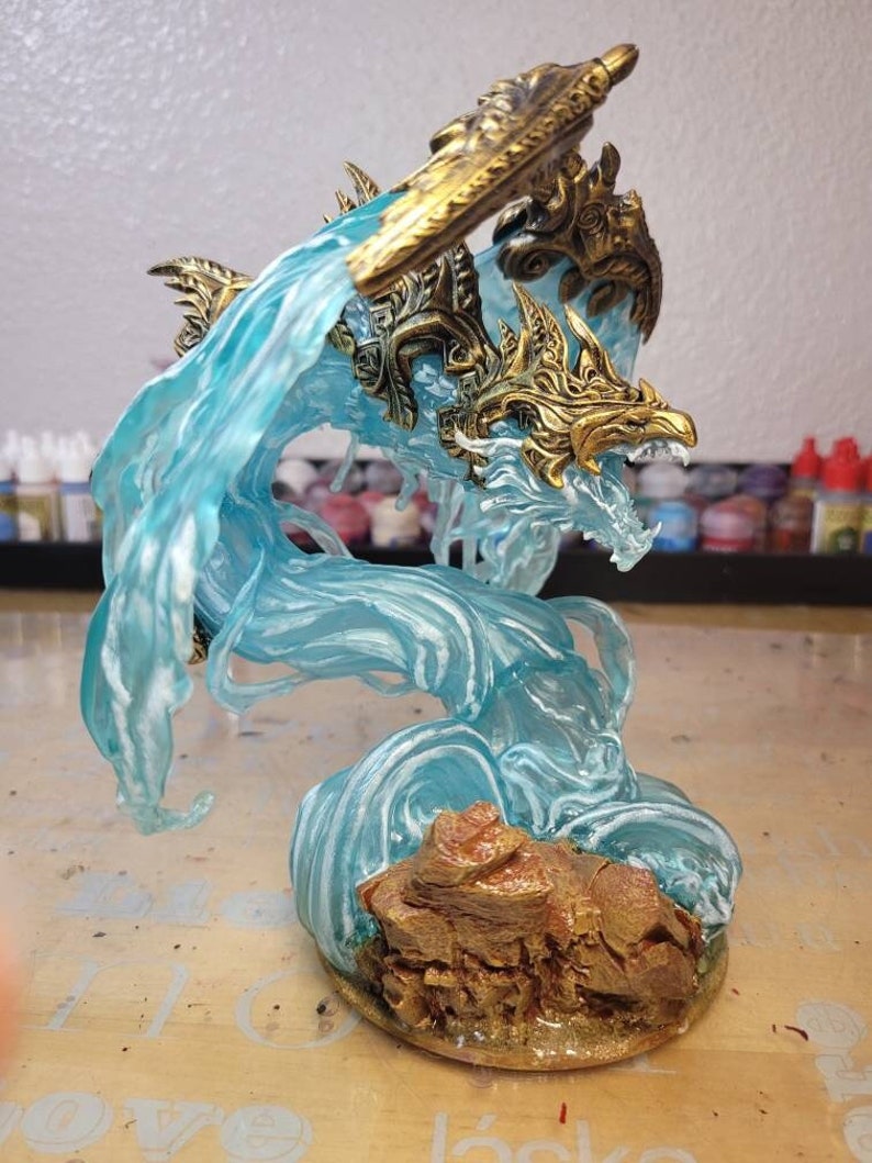 Water Elemental Miniature by Lord of the Print 3D Printed Dnd Etsy