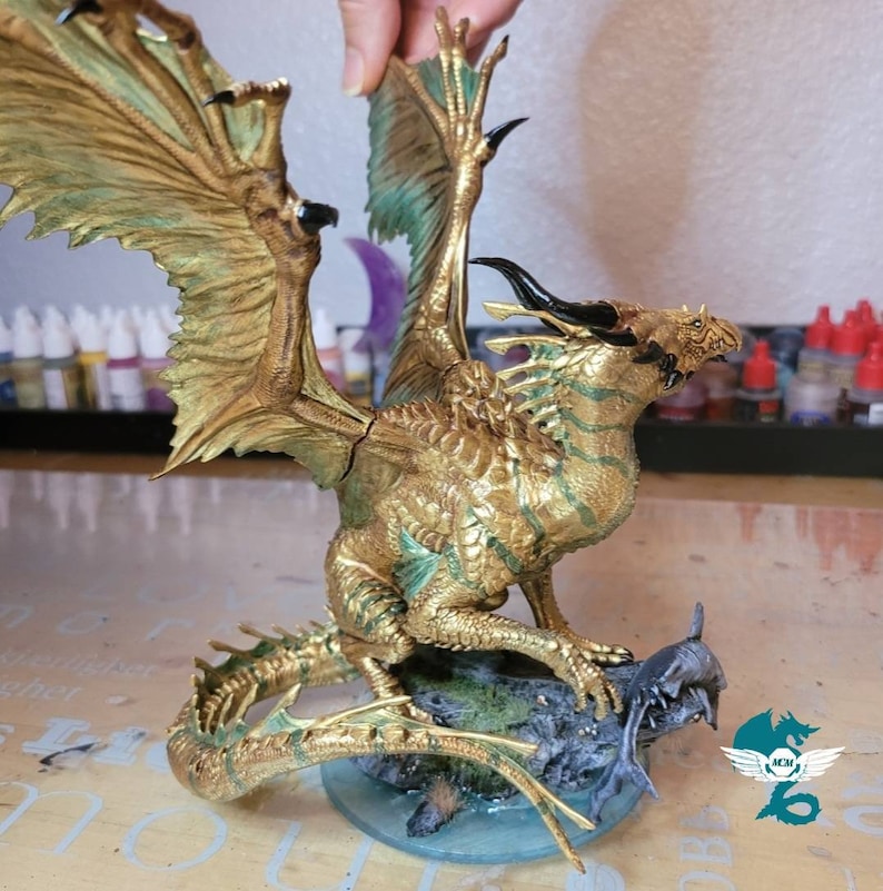 Bronze Dragon Miniature by Lord of the Print 3D Printed Dnd Etsy