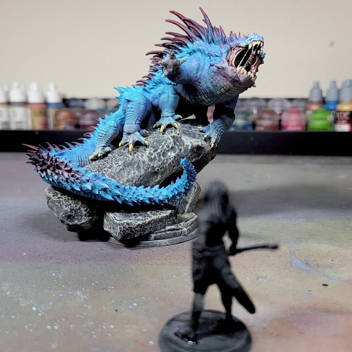 Basilisk Miniature by Lord of the Print 3D Printed Dnd Mini Etsy