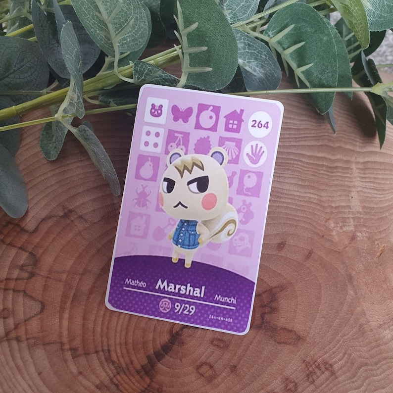 Marshal Animal Crossing Amiibo Card amiibo card animal Etsy