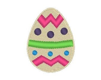 Decorated Easter Egg Machine Embroidery Design: 7 Sizes (Instant Download)