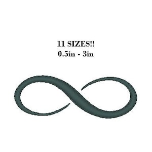 Infinity Symbol Machine Embroidery Design: Silhouette (Instant Download)