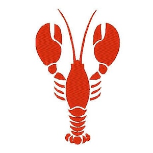 Lobster Silhouette Machine Embroidery Design - 5 Sizes (Instant Download)