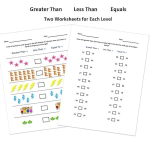 Greater Than, Less Than, Equal To Worksheets: Homeschool Printable (PDF)