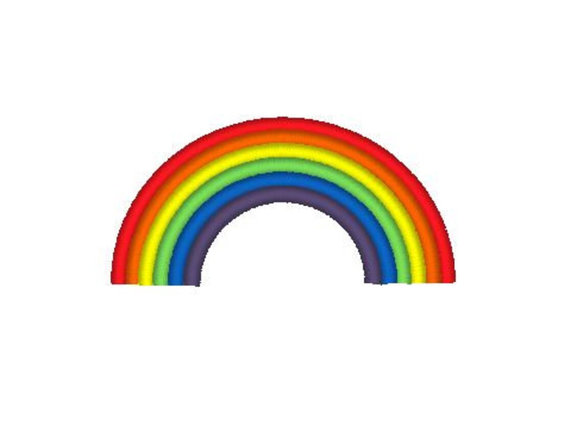 Rainbow Machine Embroidery Design: 7 Sizes (instant Download) - Etsy