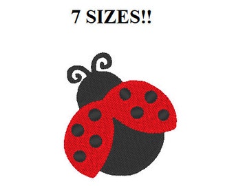 Ladybug Machine Embroidery Design: Insect Applique (Instant Download)