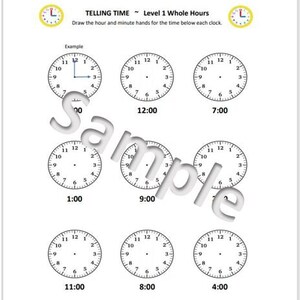 Printable Telling Time Worksheets - Homeschool Telling Time Practice ...
