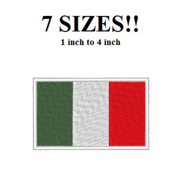 Italian Flag Machine Embroidery Design - 7 Sizes - Mini Italian Flag Design - Instant Download