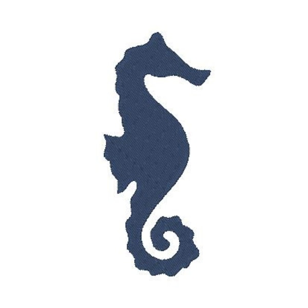 Seahorse Machine Embroidery Design - 7 Sizes - Seahorse Silhouette Design - Instant Download