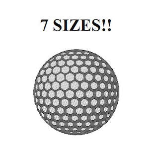 May include: A gray golf ball with a dimpled surface. 7 SIZES!!