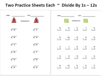 division worksheets etsy