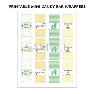 Printable Baby Mini Candy Wrappers - Instant Download - Baby Shower Printable
