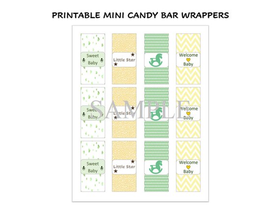 Printable Baby Mini Candy Wrappers Instant Download Baby | Etsy
